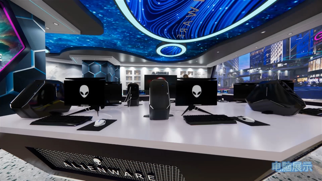 未来竞技场 Alienware专卖店空间漫游动画设计解析